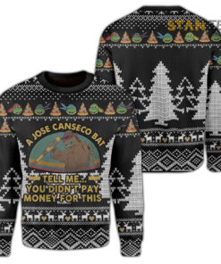 A Jose Canseco Bat Tell Me You Didnt Pay Money For This Ugly Christmas 3D Sweater