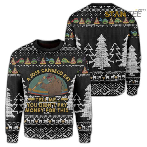 A Jose Canseco Bat Tell Me You Didnt Pay Money For This Ugly Christmas 3D Sweater