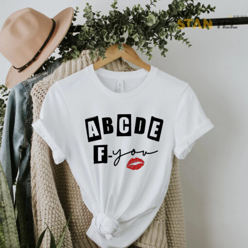 ABCDEFU T shirt abcdef you white shirt