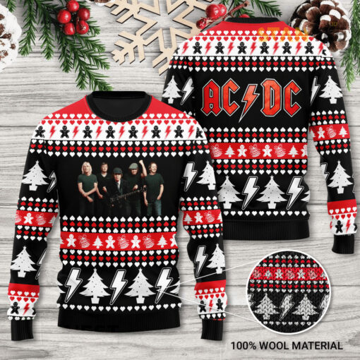 AC DC 3D Ugly Sweater