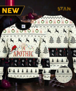 Apothic Santa Hat Christmas Ugly Christmas 3D Sweater