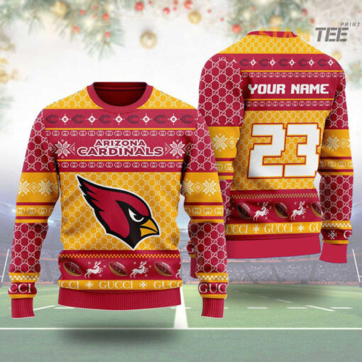 Arizona Cardinals Gucci Ugly Christmas 3D Sweater