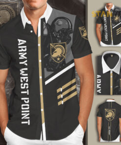 Army Black Knights 3D Short Sleeve Dress Shirt 01