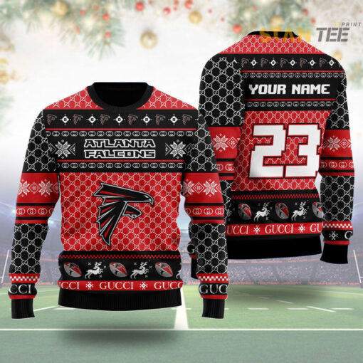 Atlanta Falcons Gucci Ugly Christmas 3D Sweater