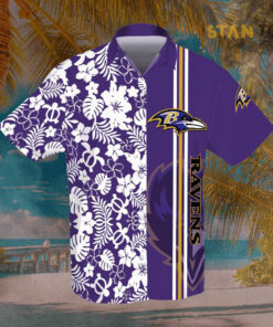 Baltimore Ravens 3D Hawaiian Shirt Hawaiian Shorts 01