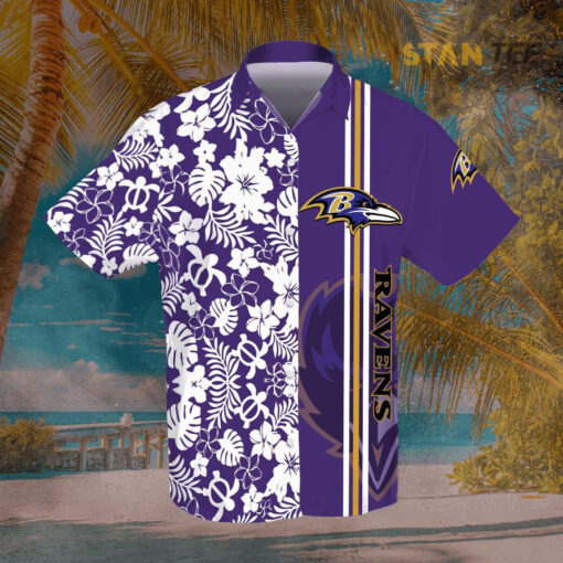 Baltimore Ravens 3D Hawaiian Shirt Hawaiian Shorts 01