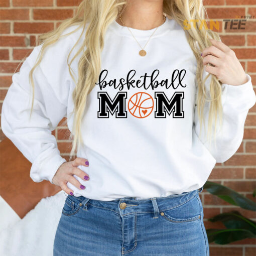 Basketball Mom Oversized Sweatshirt White