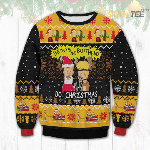 Beavis and Butthead Do Christmas Ugly Christmas 3D Sweater