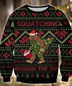 Bigfoot Snow Ugly Christmas 3D Sweater