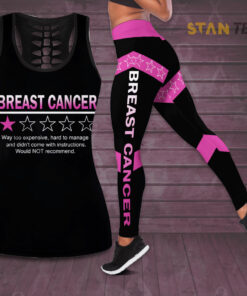 Breast Cancer Awareness 3D Hollow Tank Top Leggings BCAS010