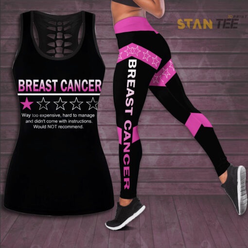 Breast Cancer Awareness 3D Hollow Tank Top Leggings BCAS010