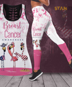 Breast Cancer Awareness 3D Hollow Tank Top Leggings BCAS034