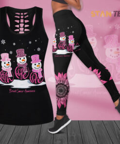 Breast Cancer Awareness 3D Hollow Tank Top Leggings BCAS038