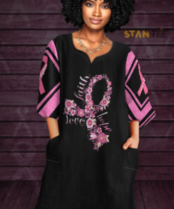 Breast Cancer Awareness Butterfly 3D Dashiki Dress