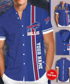 Buffalo Bills 3D Short Sleeve Dress Shirt