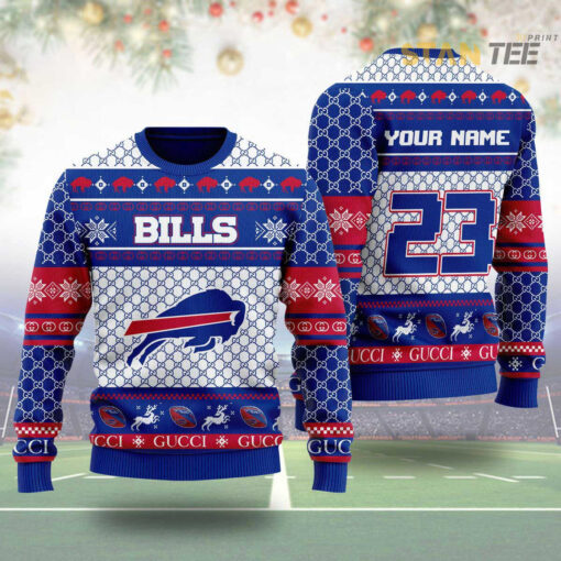 Buffalo Bills Gucci Ugly Christmas 3D Sweater