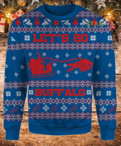 Buffalo Team Lets Go Ugly Christmas 3D Sweater