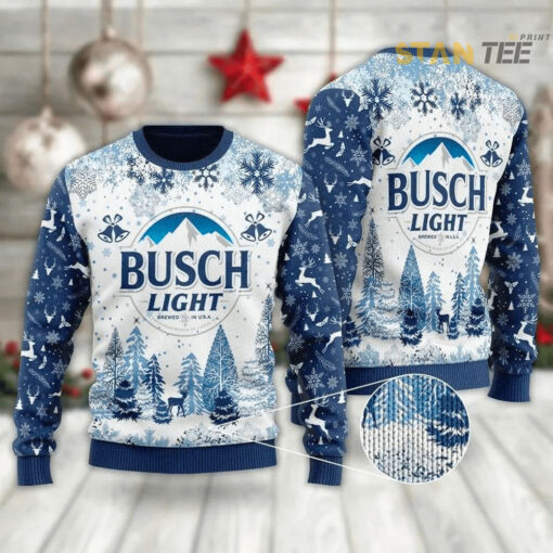 Busch Light 3D Ugly Christmas Sweater 2022