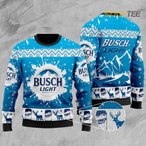 Busch Light 3D Ugly Christmas Sweater 2022 Design II