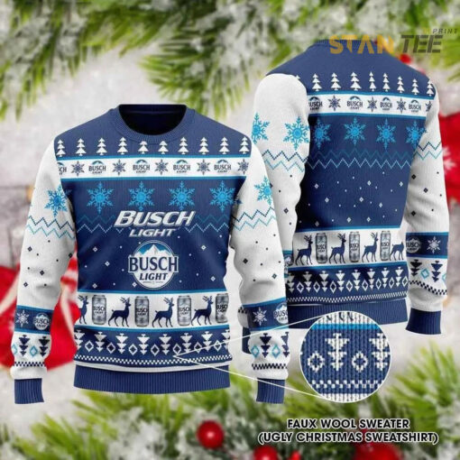 Busch Light 3D Ugly Christmas Sweater 2022 Design V