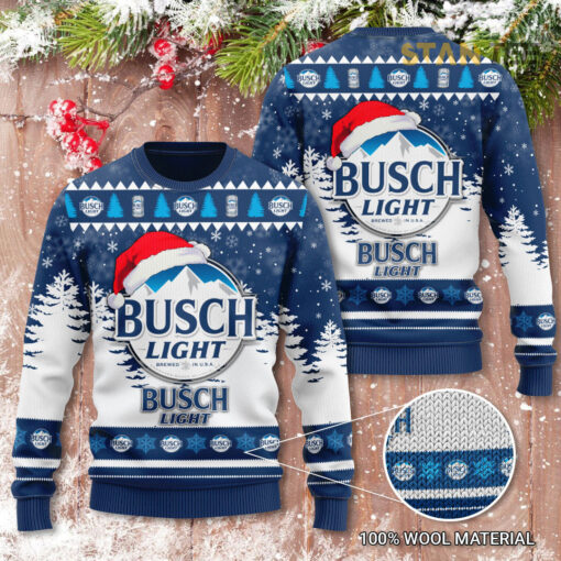 Busch Light 3D Ugly Christmas Sweater 2022 Design VI