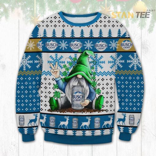 Busch Light Gnome Ugly Christmas 3D Sweater