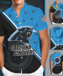 Carolina Panthers 3D Short Sleeve Dress Shirt 01