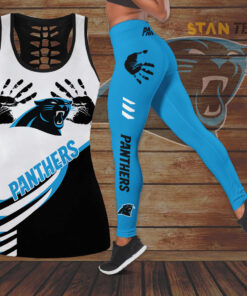 Carolina Panthers Hollow Tank Top Leggings