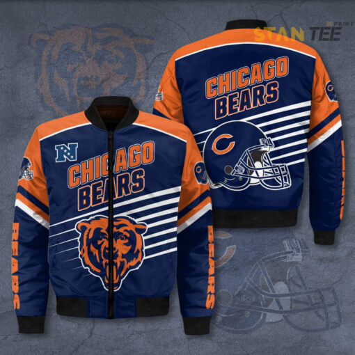 Chicago Bears 3D Bomber Jacket 01