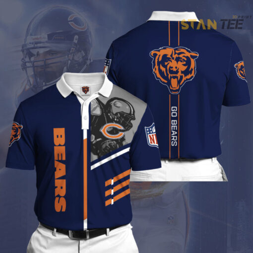 Chicago Bears 3D Polo 01