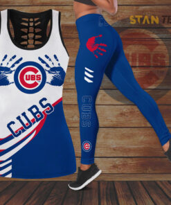 Chicago Cubs Hollow Tank Top Leggings set