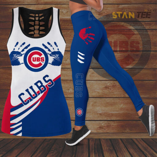 Chicago Cubs Hollow Tank Top Leggings set