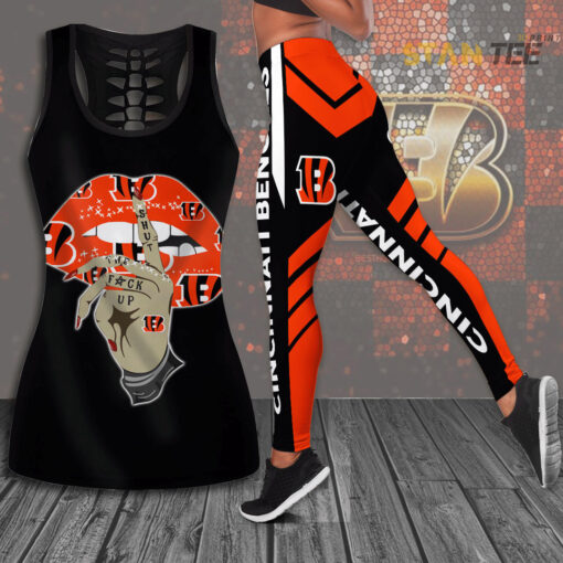 Cincinnati Bengals Hollow Tank Top Leggings 01