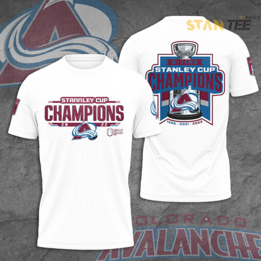 Colorado Avalanche 3D T shirt White