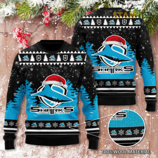 Cronulla Sutherland Sharks 3D Christmas Sweater 2022