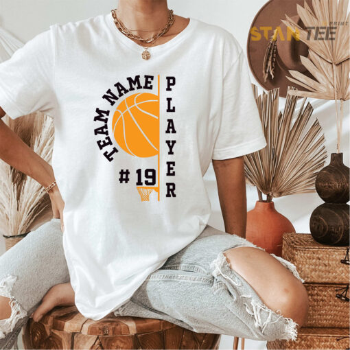 Custom Basketball White Oversized T shirt