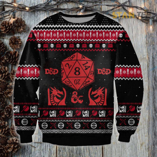 D Dragon Men For Autism White Extra Large Ugly Christmas 3D Sweater