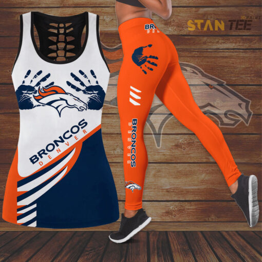 Denver Broncos Hollow Tank Top Leggings