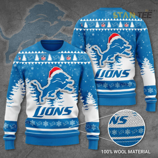 Detroit Lions 3D Ugly Sweater