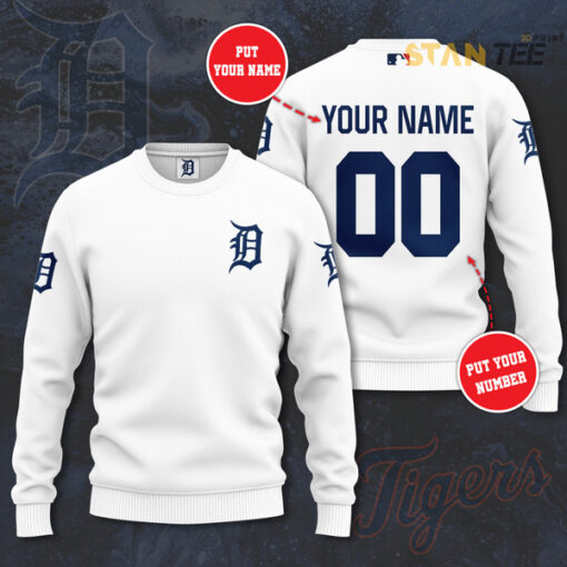 Detroit Tigers White Sweatshirt