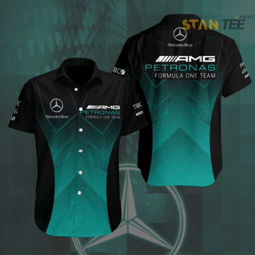 F1 Mercedes 2022 AMG Petronas 3D short sleeve shirt