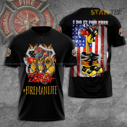 Firefighter 3D T shirt Design