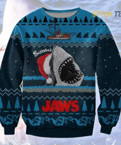 Funny Christmas Santa Shark Jaws Ugly Christmas 3D Sweater