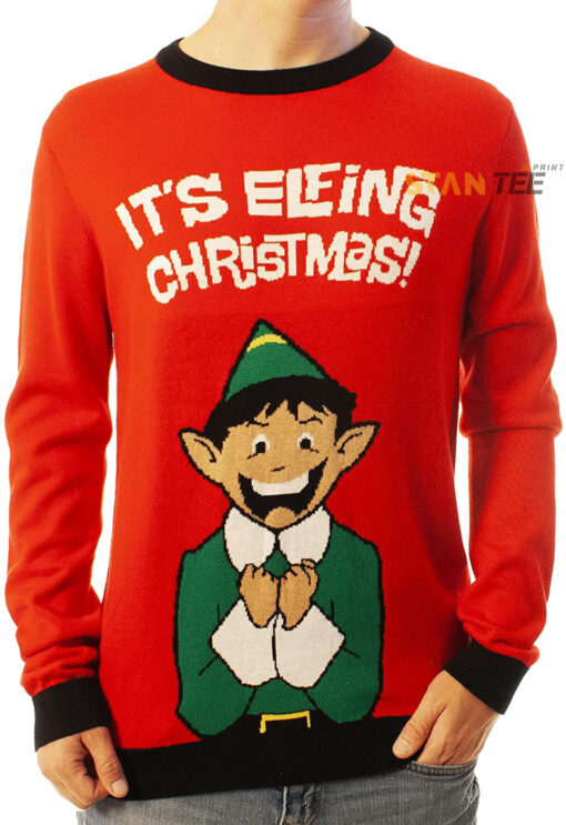 Funny Santa Elfing Christmas Red Ugly 3D Sweater