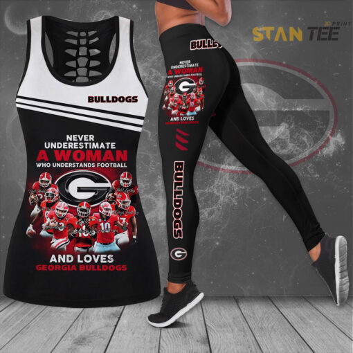 Georgia Bulldogs Hollow Tank Top Leggings 01