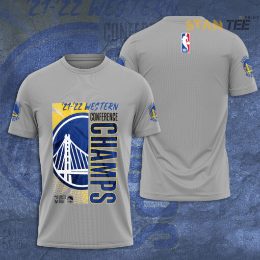 Golden State Warriors T shirt 3D S6 Grey