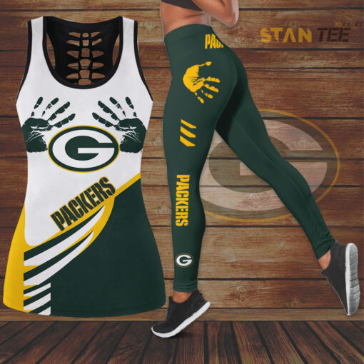 Green Bay Packers Hollow Tank Top Leggings 01