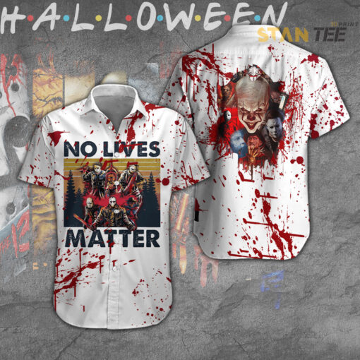 Horror Movies Halloween Sleeve Dress Shirt