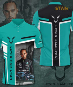 Lewis Hamilton Mercedes AMG Petronas F1 Team 3D Apparels S37 Polo