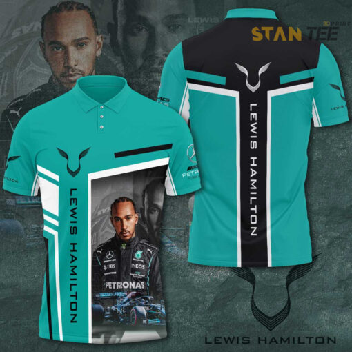 Lewis Hamilton Mercedes AMG Petronas F1 Team 3D Apparels S37 Polo